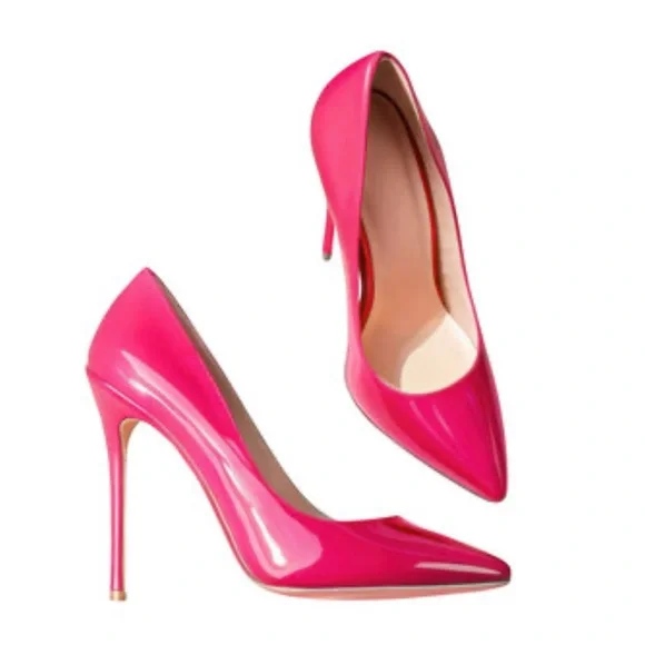 FSJ Hot Pink Pointed Toe Stiletto. New w/Box. - Picture 16 of 17
